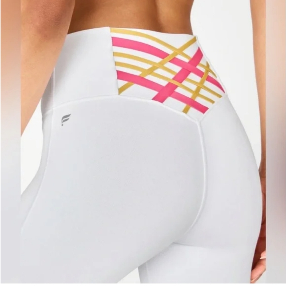 Fabletics Boost Powerhold White UPF Protection Leggings - Picture 4 of 7